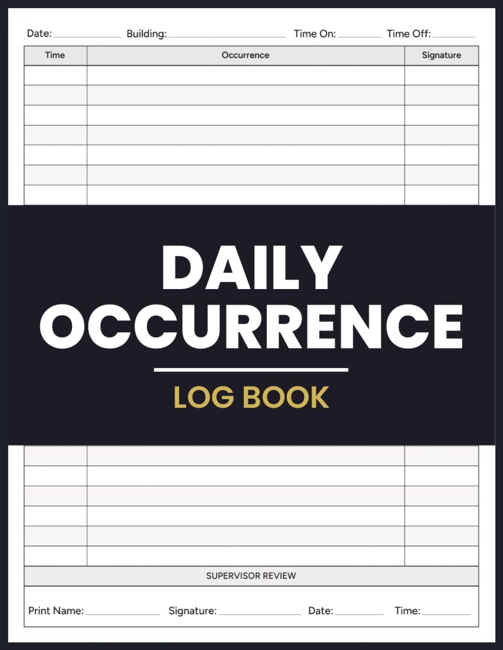 Daily Occurrence Log Book: Track and Record Security Activities and Incidents