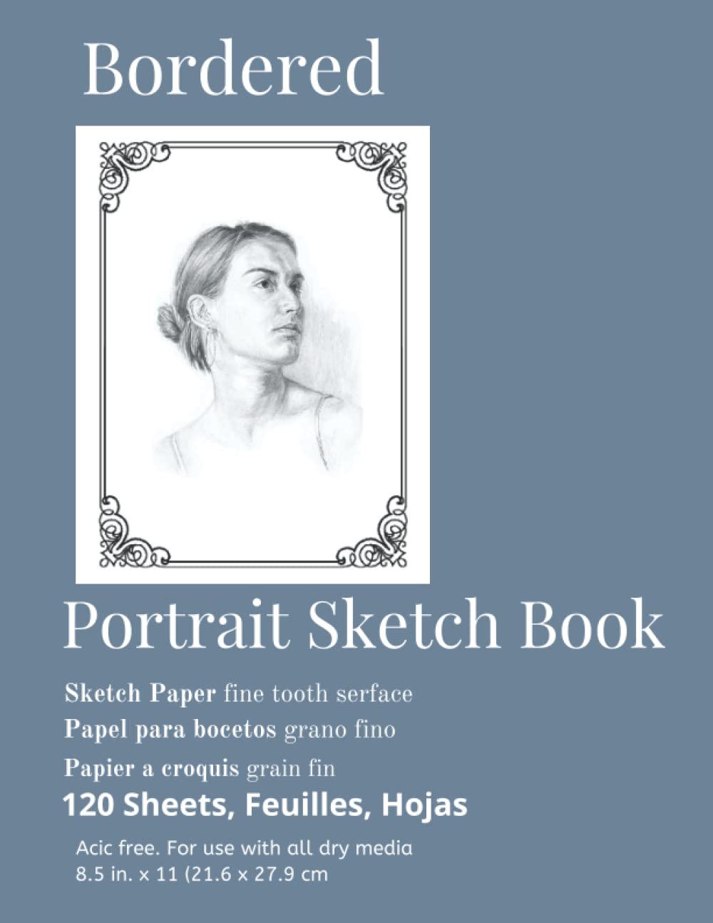 Bordered Sketch Book (Portraits): Ideal for drawing individual portraits or sketching within a border baixar livro de graça