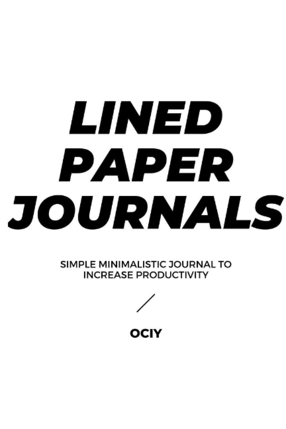 ler totalmente Lined Paper Journals: Simple Minimalist Journal To Help You Become More Productive, Set and Achieve Your Goals, Get Things Done & Increase Your Motivation & Gratitude - 100 6x9'' Lined Pages