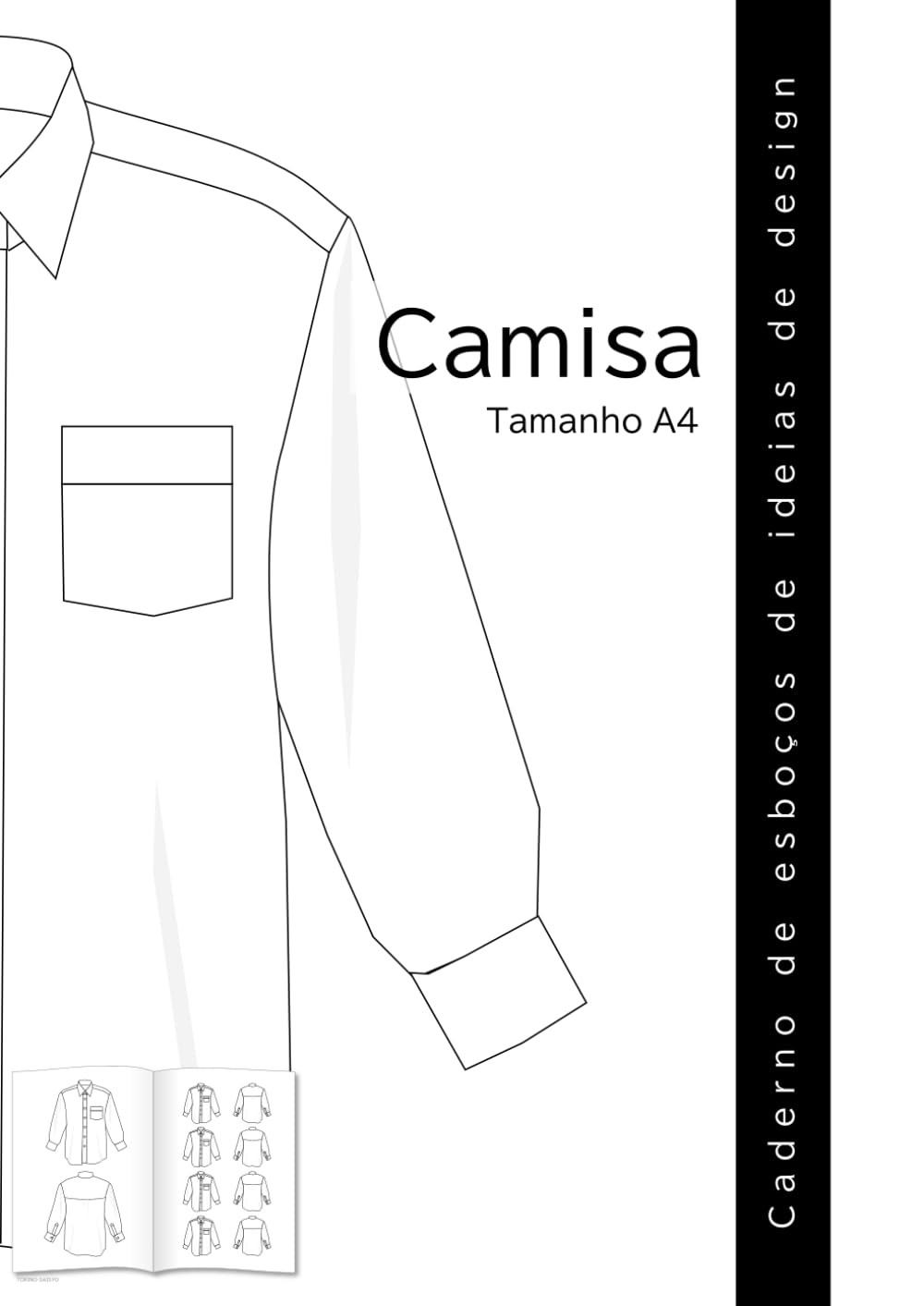 capítulo por capítulo baixar Camisa Caderno de esboços de ideias de design Tamanho A4 (Portuguese Edition)