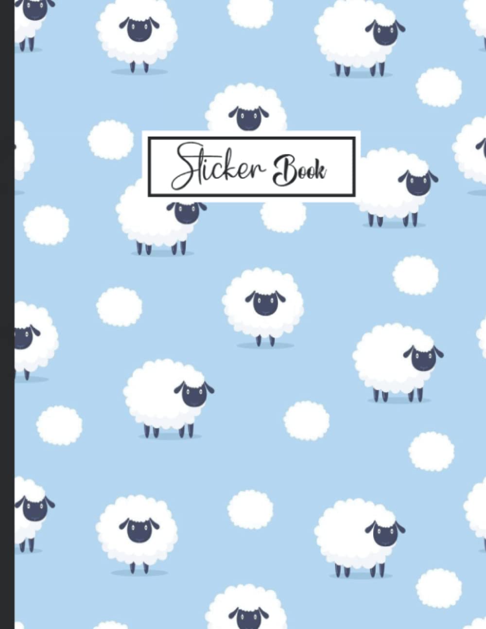 ler totalmente Sticker Book: Cute Sheep Design Blank Sticker Album Journal pages for Kids Sticker Collection Book.