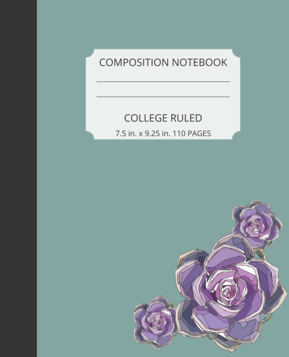 ler totalmente Composition Notebook: 7.5 x 9.25", 110 Lined College Ruled Blank Pages, Purple Succulent Pattern Composition Notebook, Modern Abstract Design, Perfect for Students
