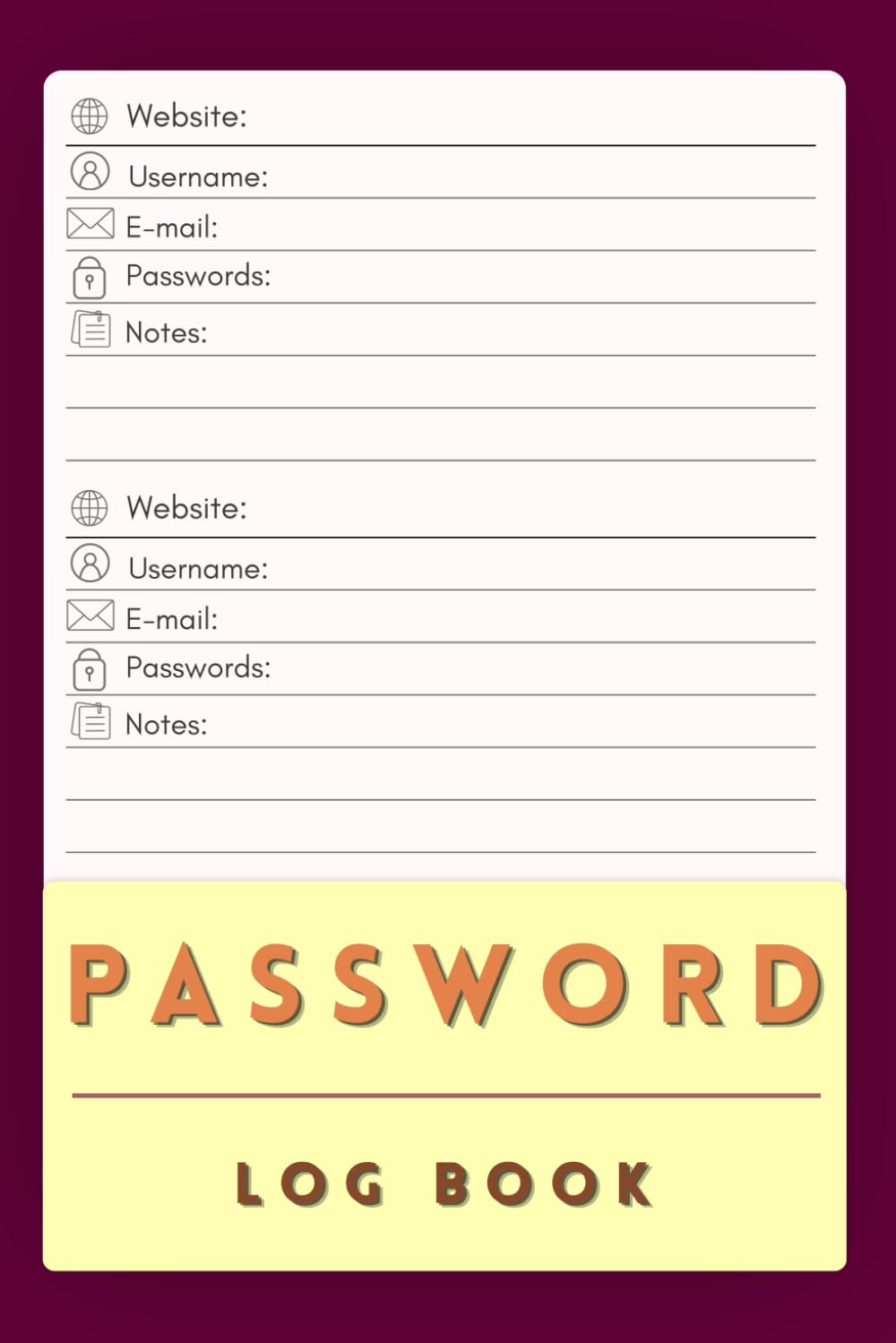 ler totalmente Password Record Log Book | Which Password Did I Use This Time ?