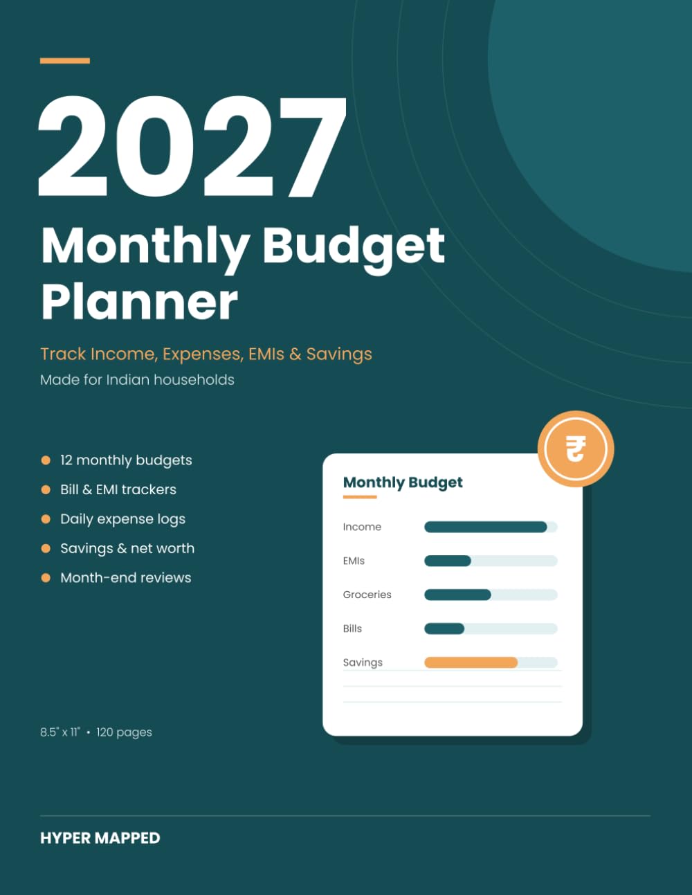 capítulo por capítulo baixar 2027 Monthly Budget Planner: Rupee Budget Book for Indian Households with Expense Tracker, Bill Organizer, EMI & Loan Tracker and Savings Log