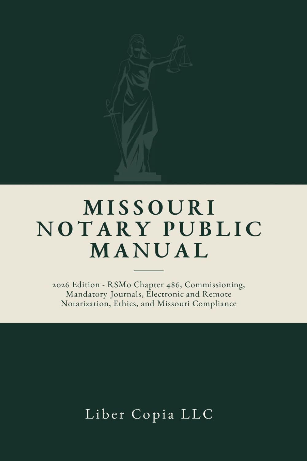 ler totalmente Missouri Notary Public Manual: 2026 Edition - RSMo Chapter 486, Commissioning, Mandatory Journals, Electronic and Remote Notarization, Ethics, and Missouri Compliance