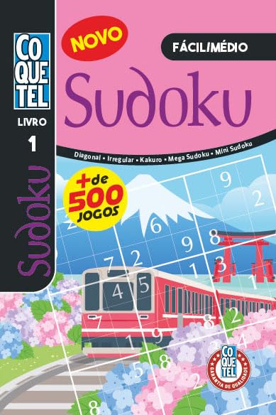 ler totalmente Livro Coquetel Mais de 500 Sudokus Fácil-Médio 1