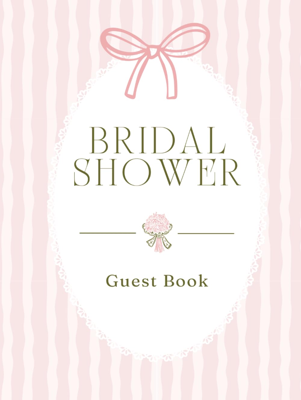 ler totalmente Bridal Shower Guest Book: Pink Coquette Striped Hardcover Memory Keepsake Journal for Guests to Sign In and Record Marriage Advice, Wedding Wishes,... & Photo Pages to Celebrate New Bride to Be