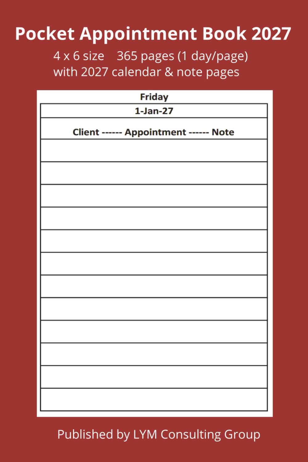 Pocket Appointment Book 2027: 4 x 6 size 365 pages (1 day/page) with 2027 calendar & note pages baixar o livro de graça