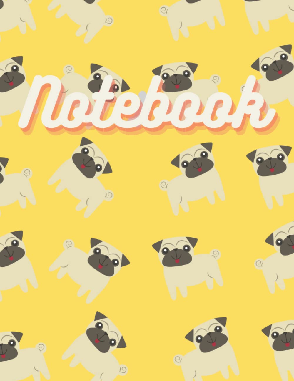 Cute Pug Yellow Graph Paper Notebook: 8.5"x11" 120 page graph paper notebook baixar livro de graça