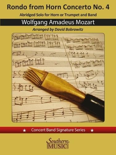 Mozrt; Arr. Bobrowitz: Rondo from Horn Concerto No. 4 for Horn or Trumpet Solo with Concert Band Score and Parts