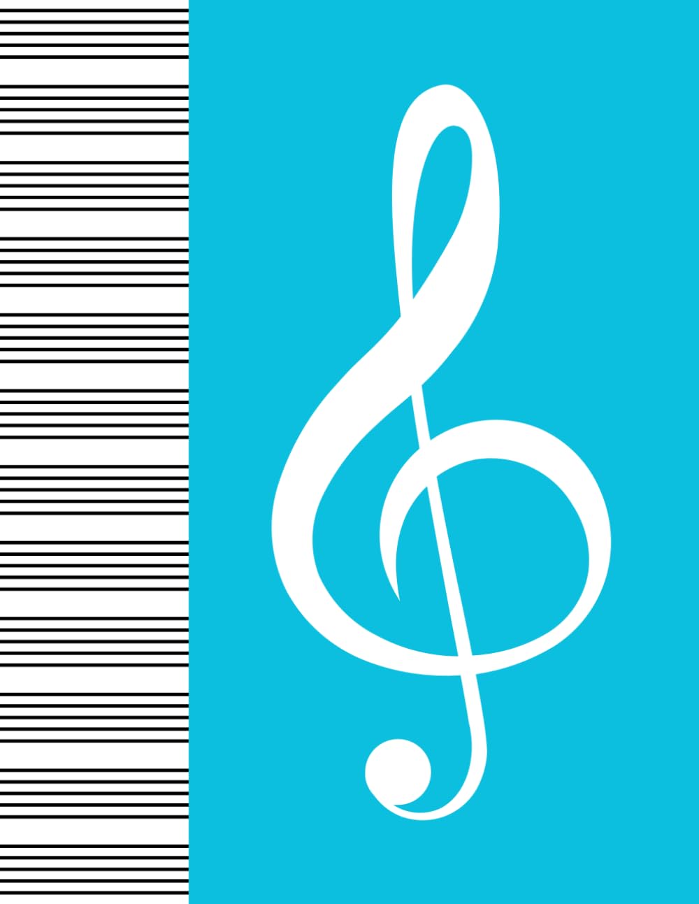 ler totalmente Blank Music Manuscript Paper for Composition (Aqua Blue Cover): 12 Staves per Page, 160 Pages, 8.5 x 11 Inches