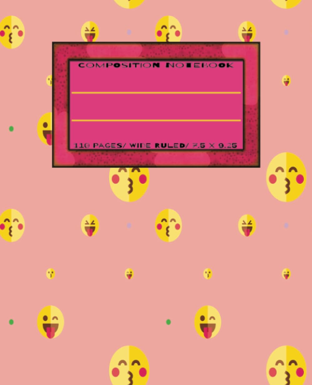 ler totalmente Pink Composition Notebooks| Kids Journal Smiley Faces|7.5 X 9.25| Wide Ruled Lined 110 Pages| Back To School Supplies For Teens, Girls, Boys,... Art and Craft| Smiley Compositions Books