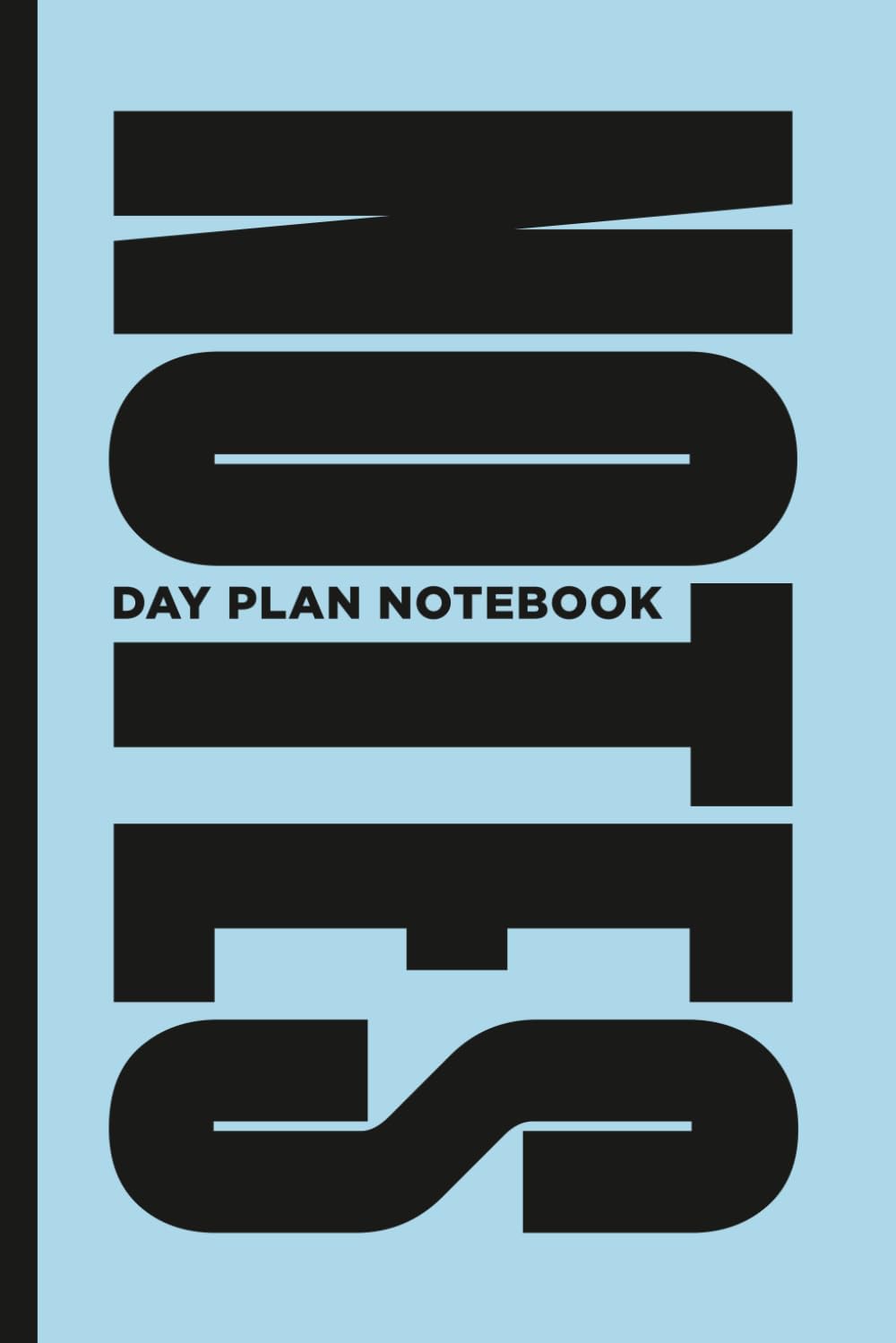 ler totalmente NOTES Day Plan Notebook: Undated Daily Planner, Dotted Pages, Ice Blue Cover with Black Lettering, 6 x 9 Inches, 110 Pages