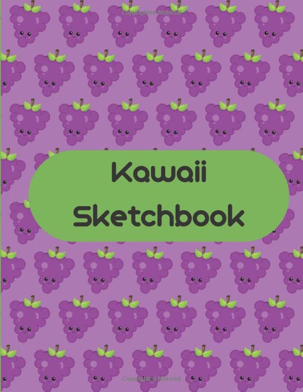 capítulo por capítulo baixar Kawaii Sketchbook: Grapes: 8.5 x 11 Sketchbook for children with 100 blank pages. Notebook for drawing and sketching (Kawaii Fruits)