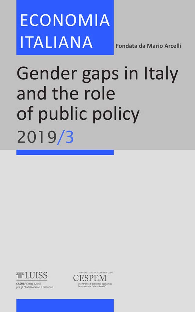 Gender gaps in Italy and the role of public policy: Economia Italiana 2019/3 (Italian Edition) baixar livro de graça