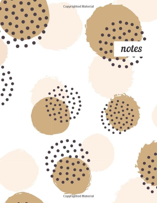 Notes: College Ruled Lined Journal, Cute Golden Pattern Design - Perfect for Office, School, College, Writing & Note Taking - Large 8.5 x 11 inches - 110 Pages