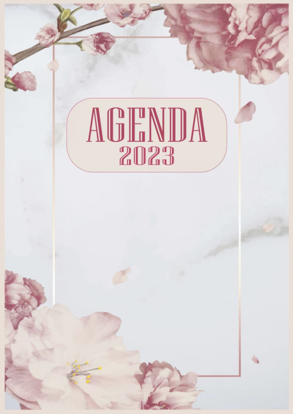 Agenda Marbre Rose Chic Finition Vintage 2023: Semainier, Calendrier Annuel, Mensuel et Hebdomadaire Motif Marbre Rose avec Fleur Finition Luxe Format A4 (French Edition) baixar o livro de graça