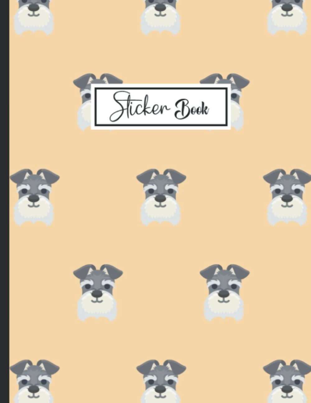 ler totalmente Sticker Book: Cute Schnauzer Design Blank Sticker Album Journal pages for Kids Sticker Collection Book.