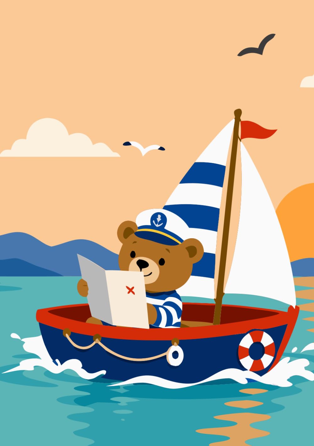 capítulo por capítulo baixar Bear Captain Lined Notebook for Kids: Cute A5 Sailing-Themed School Exercise Book with 120 Ruled Pages for Writing, Homework and Notes: Sailing Teddy