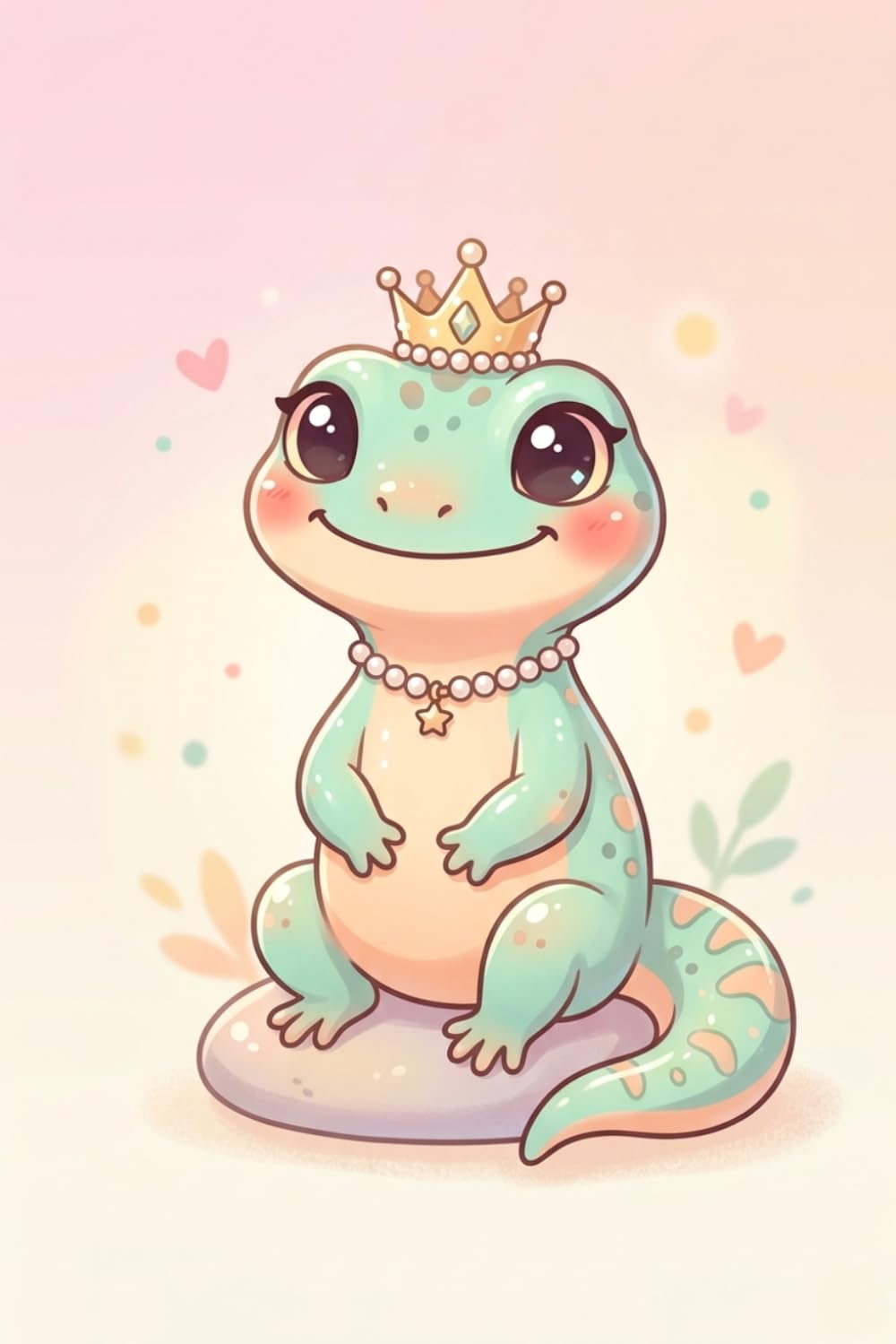 Cute Princess Gecko Journal: Adorable Lizard Gift for Kids, Teens & Adults (6×9) - with Lined Pages baixar livro de graça