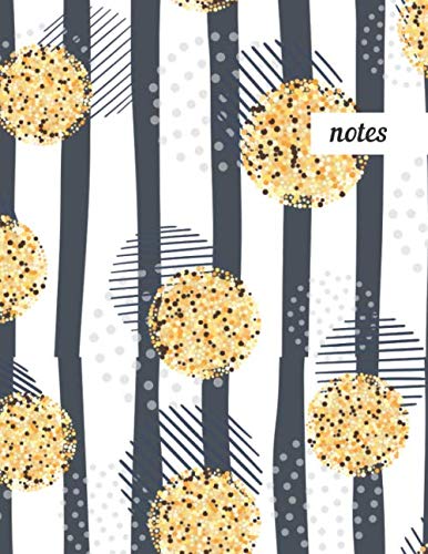 Notes: College Ruled Lined Journal, Cute Golden Pattern Design - Perfect for Office, School, College, Writing & Note Taking - Large 8.5 x 11 inches - 110 Pages baixar livro de graça