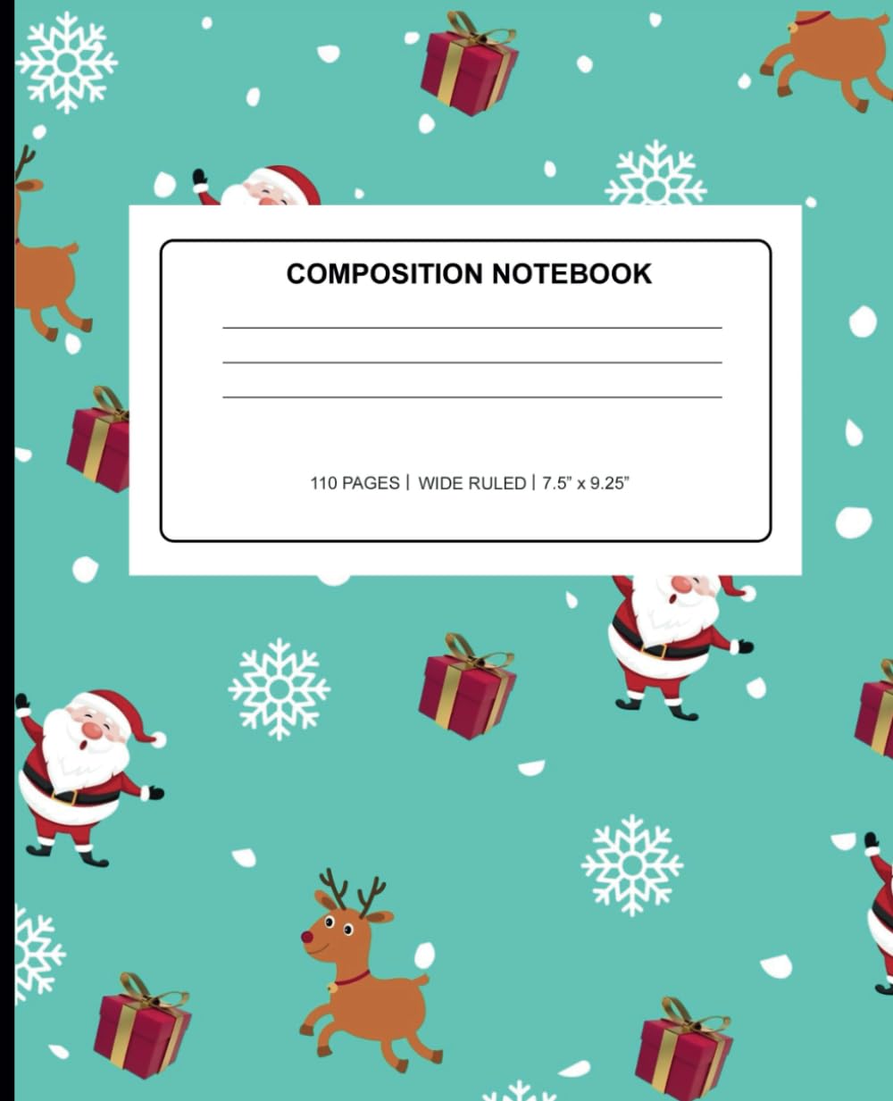 Composition Notebook Wide Ruled Christmas: A Fun Festive Christmas Themed Design Book Ideal for Party, School, and More. 110 Pages of Festive Fun | 7.5 x 9.25 inches baixar livro de graça