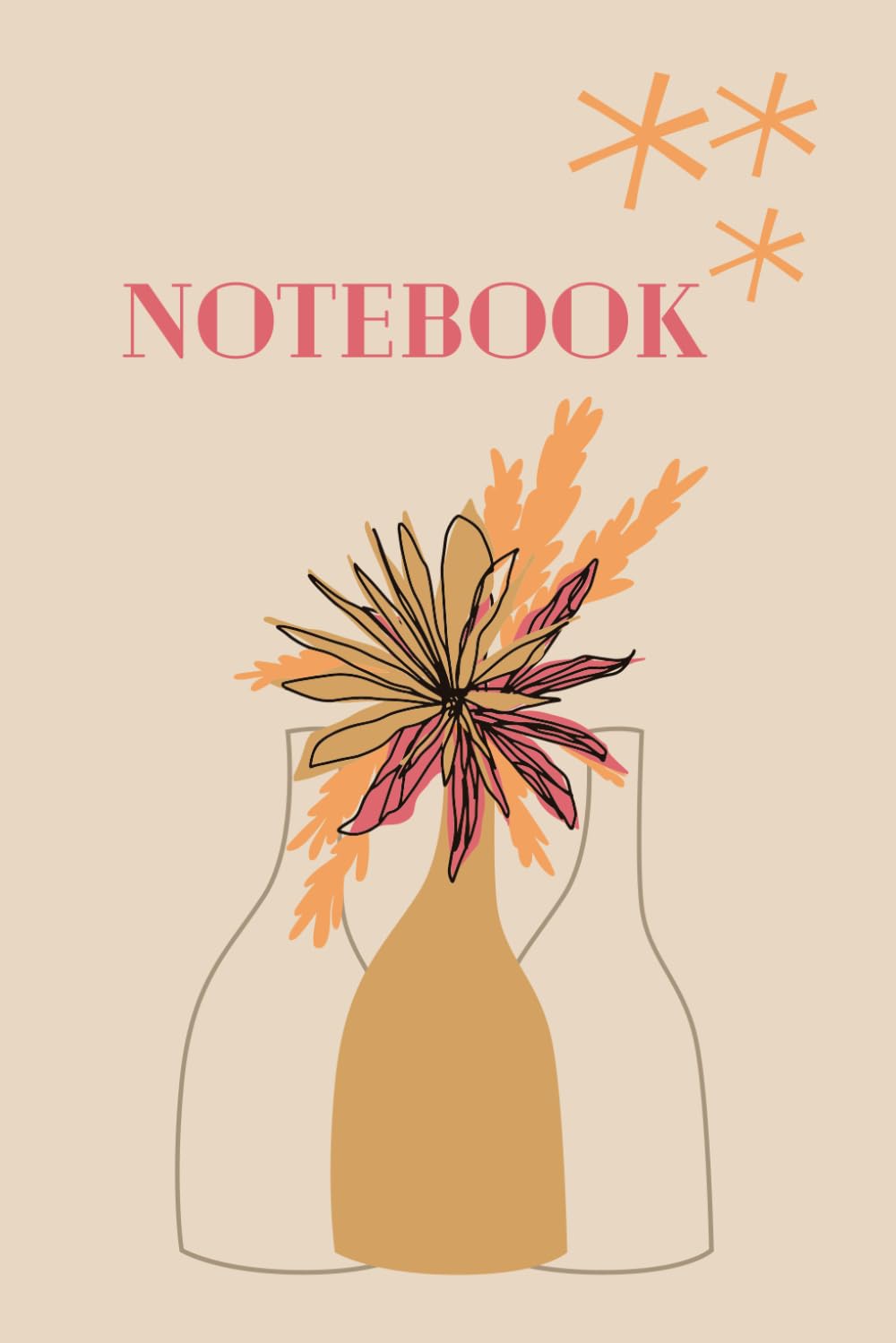 ler totalmente Notebook: Vintage style flower notebook with blank lined pages