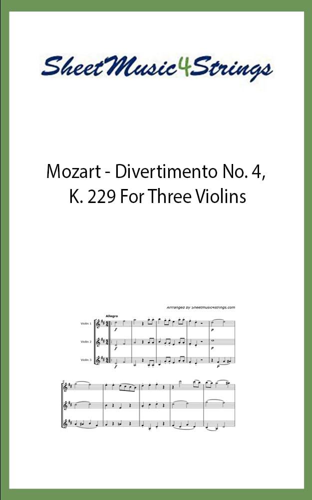 capítulo por capítulo baixar Mozart, W.A. - Divertimento No. 4, K 229 Arrraned for Three Violins (English Edition)