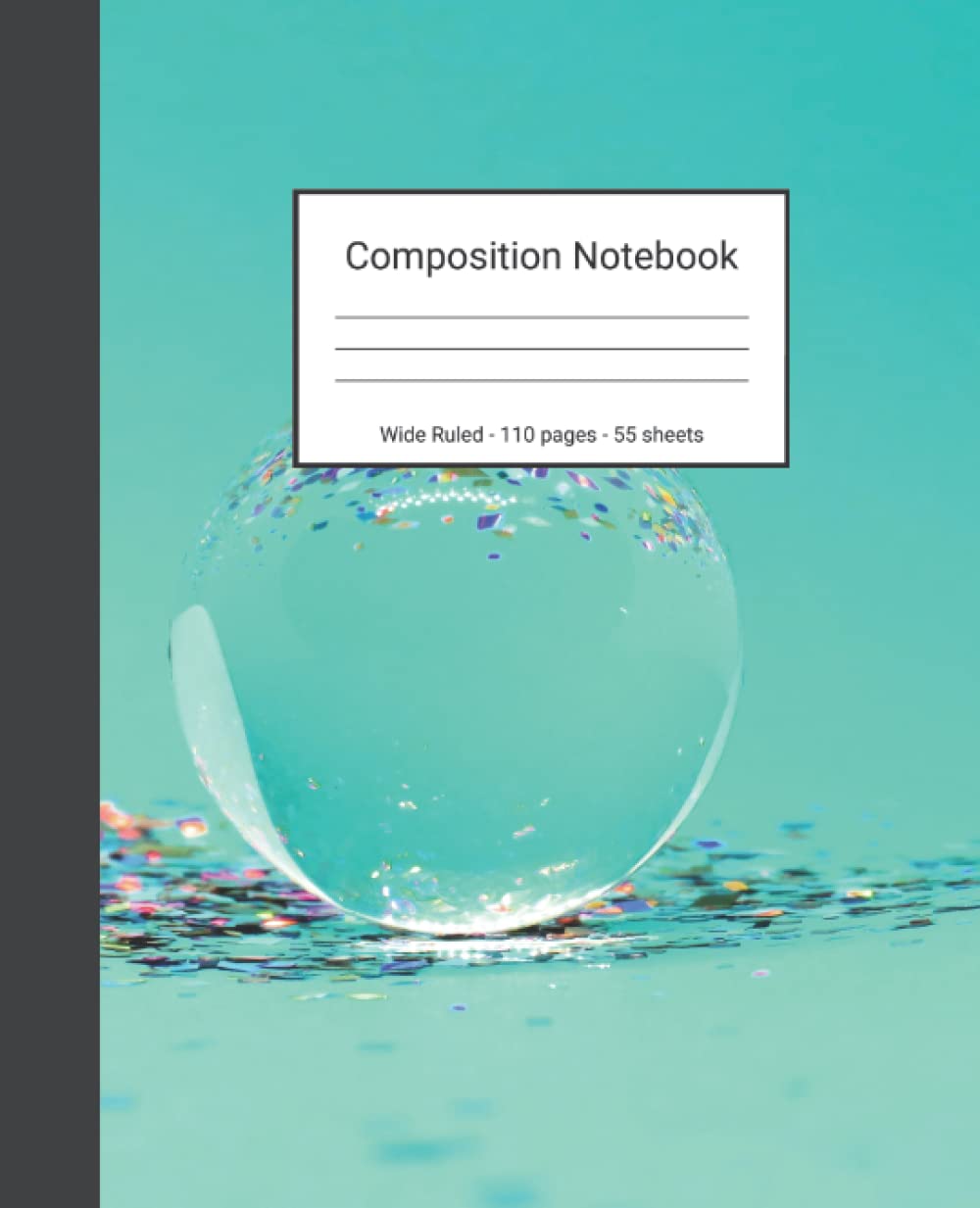 capítulo por capítulo baixar Composition Notebook: Wide Ruled Paper Notebook Journal - Glittery Clear Ball With Green Background - Blank Wide Lined Workbook