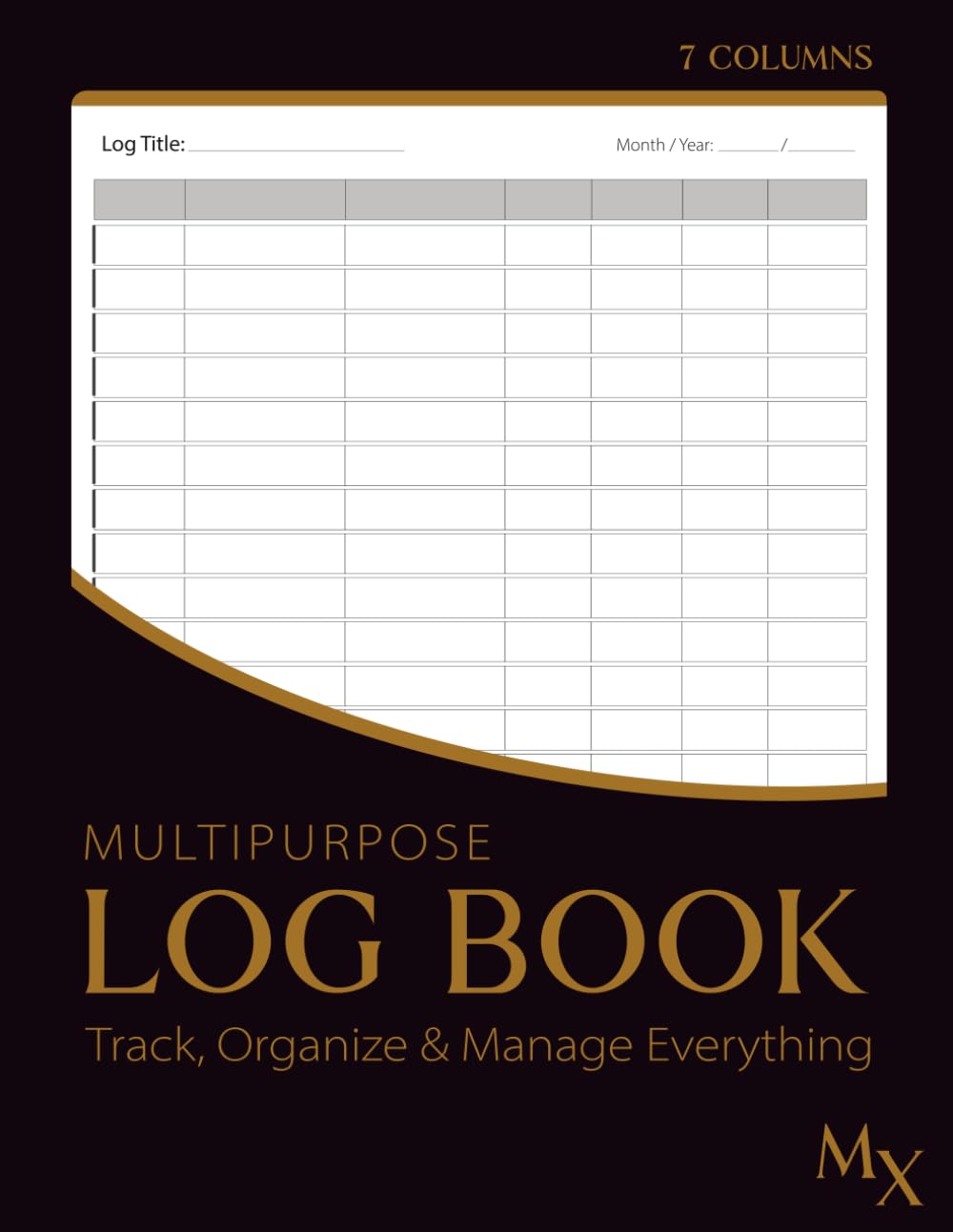 Large Multipurpose Log Book: Large 7-Column Customizable Log for Tracking Daily Tasks, Inventory & Equipment, Orders, Mileage, Income & Expenses, Visitors, Donations & More (Black) baixar o livro de graça