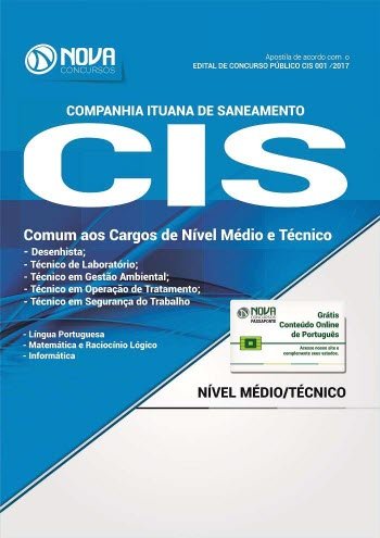 Apostila CIS de Itu-SP 2017 - Comum aos Cargos de Nível Médio e Técnico