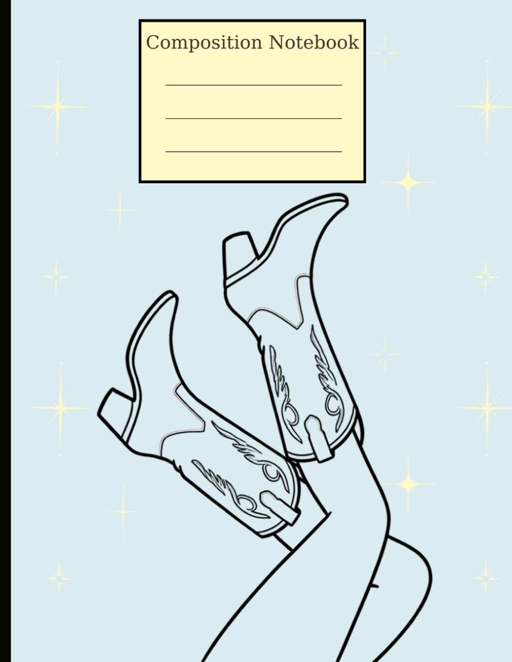 capítulo por capítulo baixar Long Live Cowgirls Large Composition Notebook 242 pages 8.5x11" College Rule Baby Blue & Butter Yellow: Cute Western Aesthetic Writing Notebook for Women & Girls