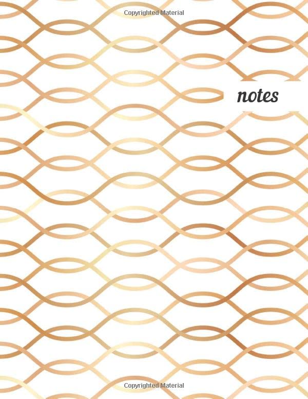 Notes: College Ruled Lined Journal, Cute Golden Pattern Design - Perfect for Office, School, College, Writing & Note Taking - Large 8.5 x 11 inches - 110 Pages baixar o livro de graça