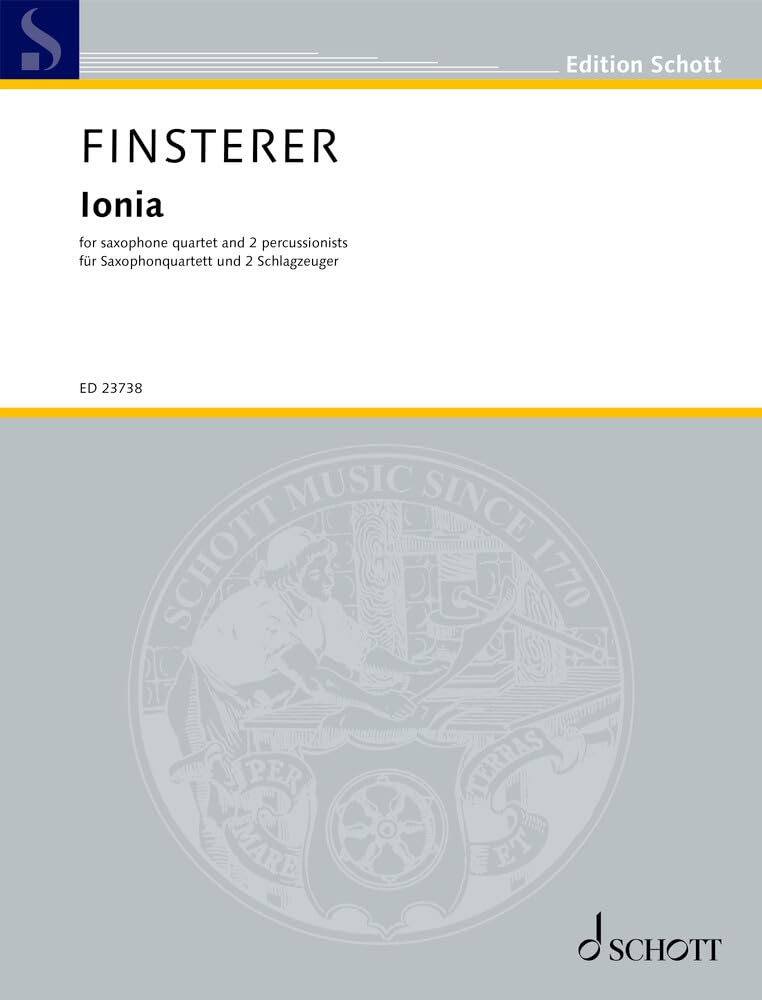 ler totalmente Finsterer: Ionia for Saxophone Quartet and 2 Percussion Score and Parts