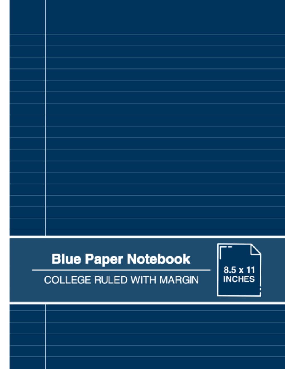Blue Paper Notebook: College Ruled with Margin | For use with Gel Pens and White Ink | Cyanotype Look | Large baixar o livro de graça