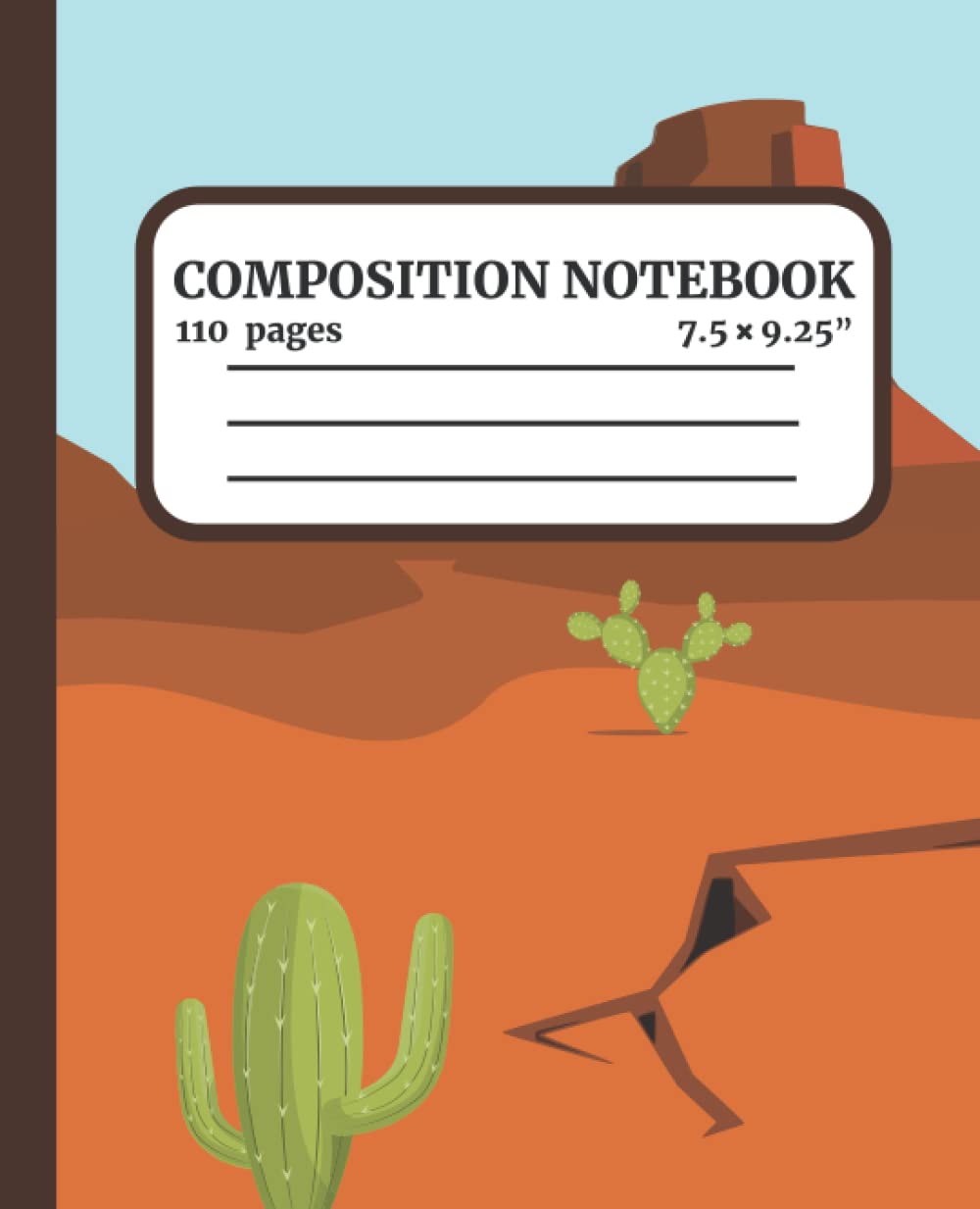 Composition Notebook: Desert Composition Notebook With Cute Cactus And Camel For Students, Teens, Adults, Boys, Girls Wide Ruled Book For School, College, University 7.5 X 9.25" 110 Pages baixar livro de graça
