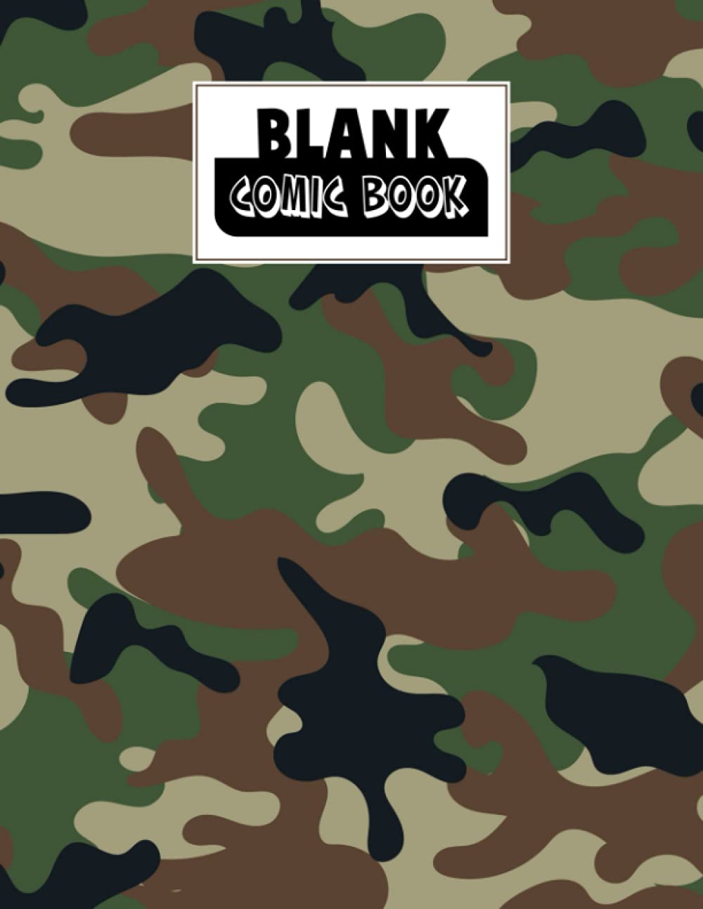 Blank Comic Book: Camo Print Cover Blank Comic Book, Create Your Own Story, Journal, Notebook, Sketchbook for Kids and Adults, 120 Pages - Size 8.5" x 11" Notebook by Franziska Vogel baixar o livro de graça