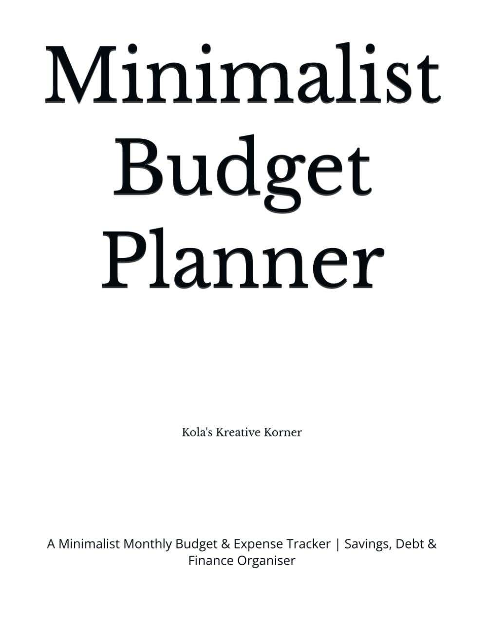 capítulo por capítulo baixar Budget Planner: A Minimalist Monthly Budget & Expense Tracker | Savings, Debt & Finance Organiser