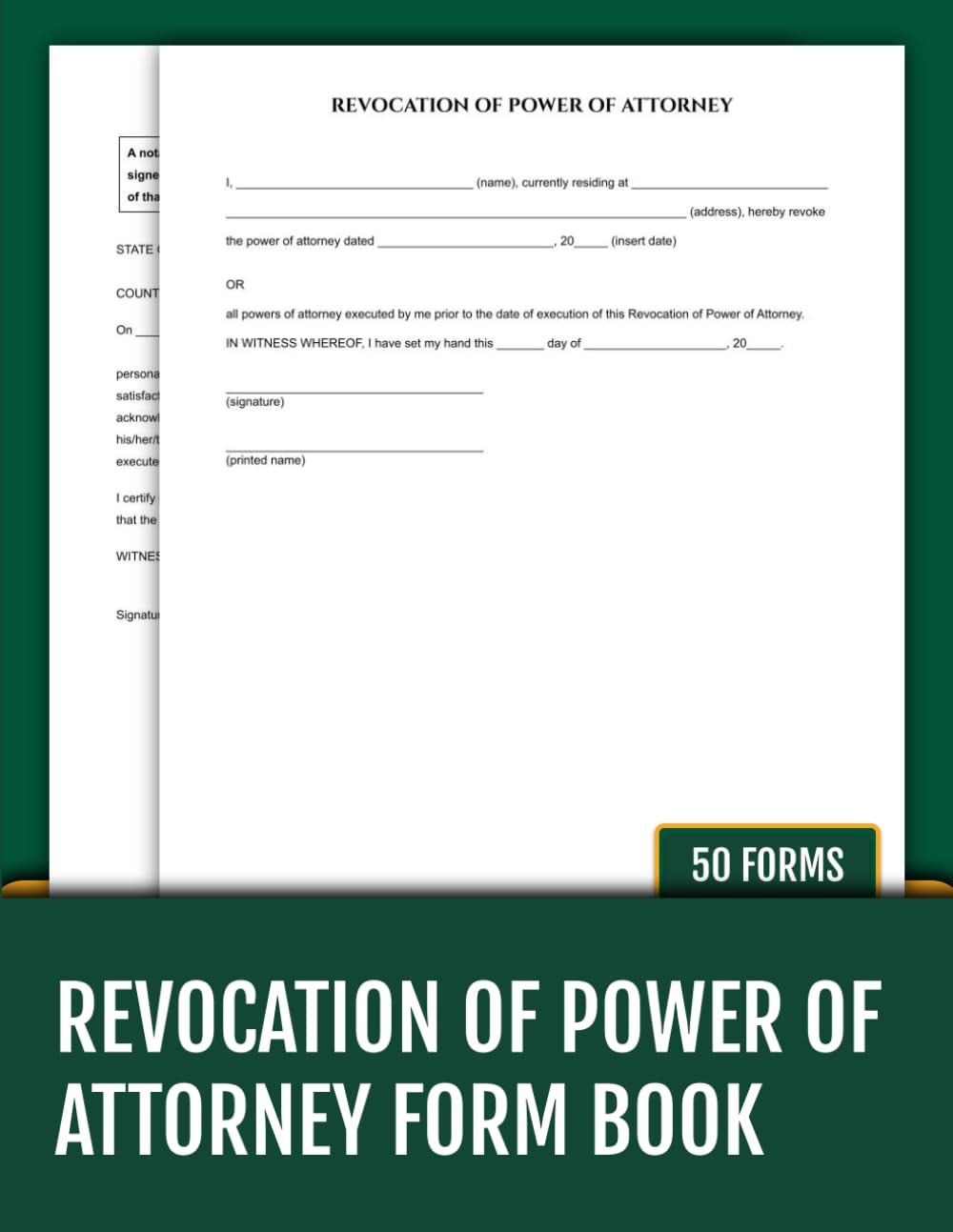 Revocation of Power of Attorney Form Book: 50 Templates with Notary Acknowledgment Section - Cancel Specific or All POAs | 8.5 x 11 inches. baixar o livro de graça