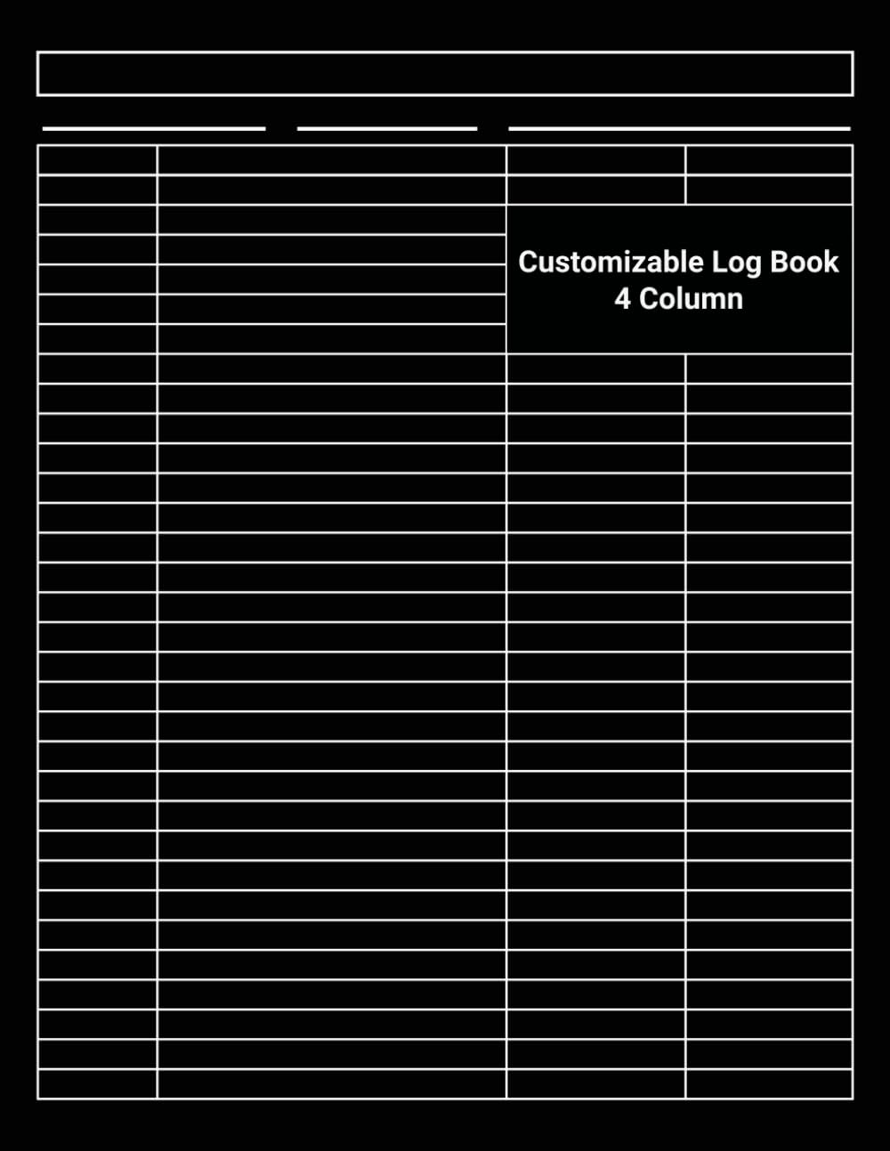 Customizable Log Book 4 Column: Large Multipurpose Record Logbook for Small Businesses | Four Column Notebook | Columnar Pad 4 Column | Suitable for Small Business baixar o livro de graça