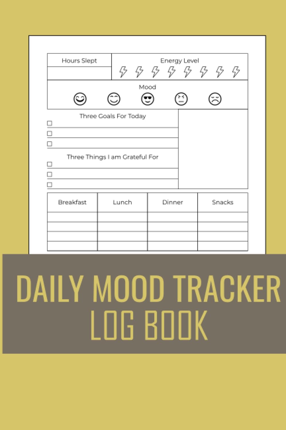 ler totalmente Daily Mood Tracker Log Book: 120 Pages, 6"x9", Daily Mood Journal and Wellness Diary Prompts, Mental Health Diary