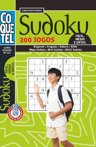Livro Coquetel Sudoku 241: Níveis fácil, médio e difícil baixar o livro de graça