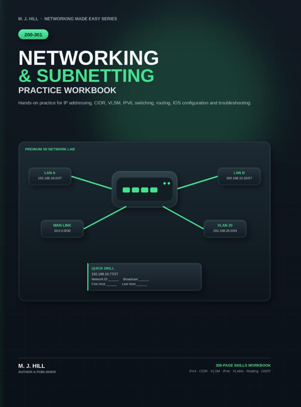 ler totalmente 200-301 Networking and Subnetting Practice Workbook: The Ultimate Hands-On Guide to Commanding IP Addressing, Conquering VLSM, and Passing Your Exam... (M J Hill Networking Made Easy Series)