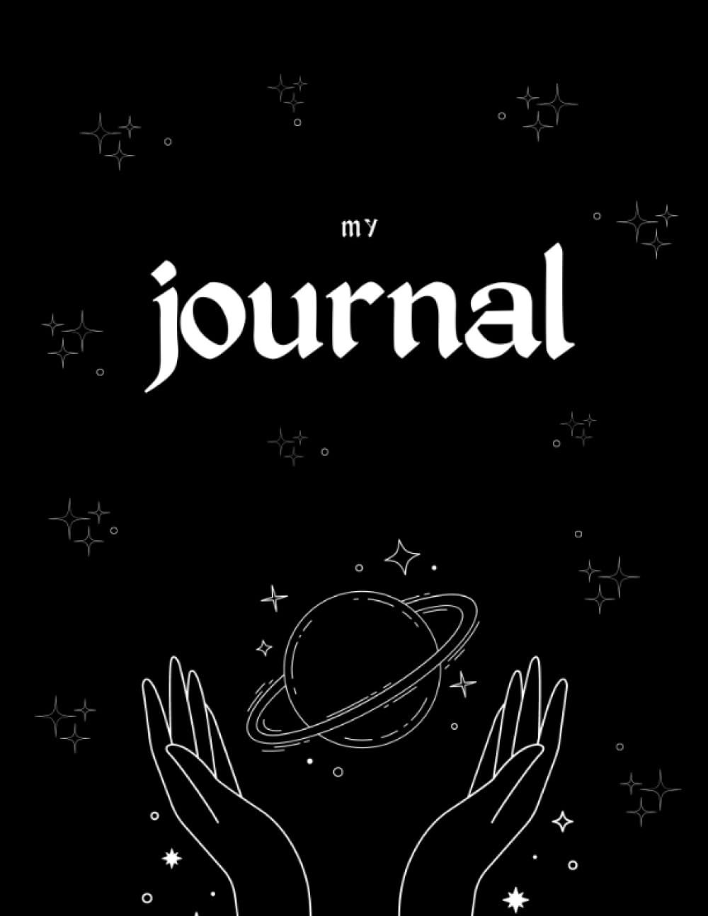 capítulo por capítulo baixar MY JOURNAL Caderno diário em preto, 100 páginas, tamanho médio de 5,7 x 8 polegadas, capa dura (Portuguese Edition)
