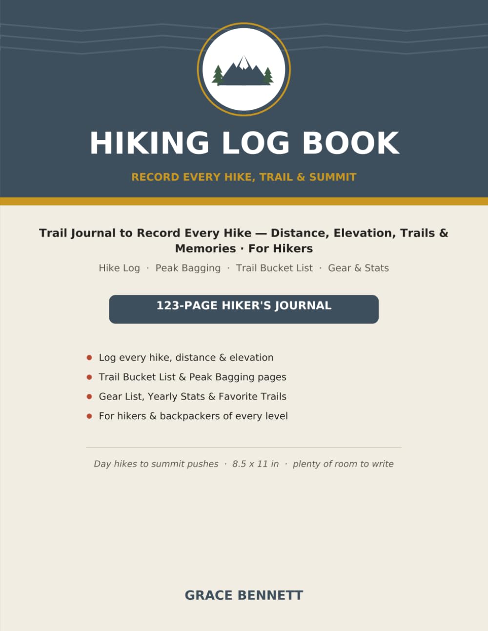 ler totalmente Hiking Log Book: A Trail Journal to Record Every Trek, for Walkers and Backpackers