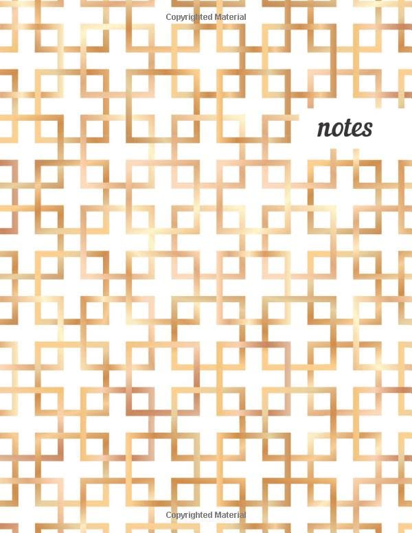 Notes: College Ruled Lined Journal, Cute Golden Pattern Design - Perfect for Office, School, College, Writing & Note Taking - Large 8.5 x 11 inches - 110 Pages baixar o livro de graça