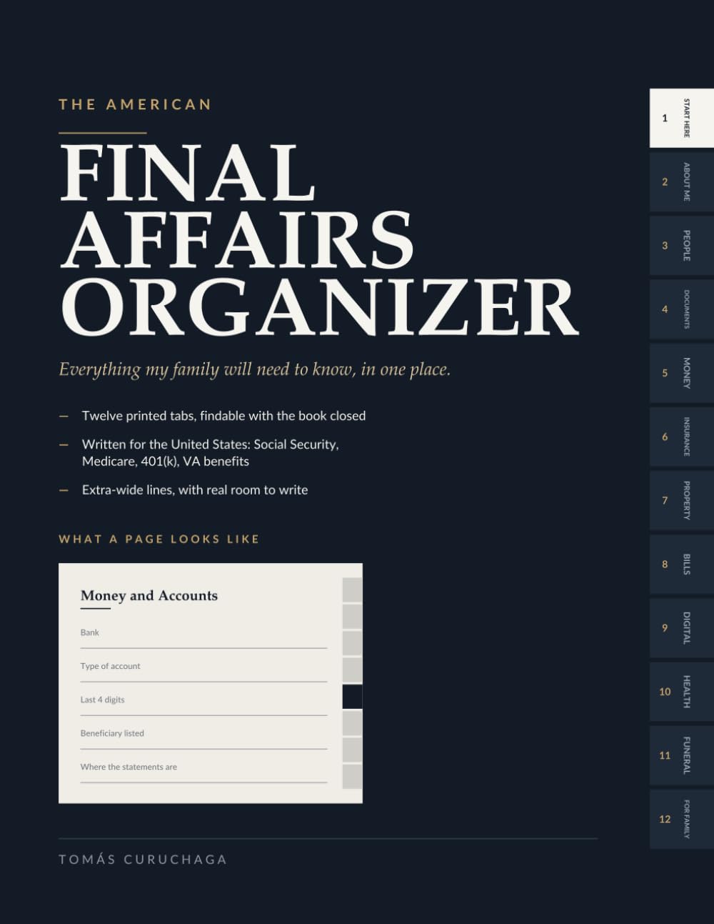 The American Final Affairs Organizer: A Complete End of Life Planner With 12 Printed Tabs: Everything My Family Will Need to Know About My Documents, Accounts, Wishes and Final Arrangements baixar o livro de graça