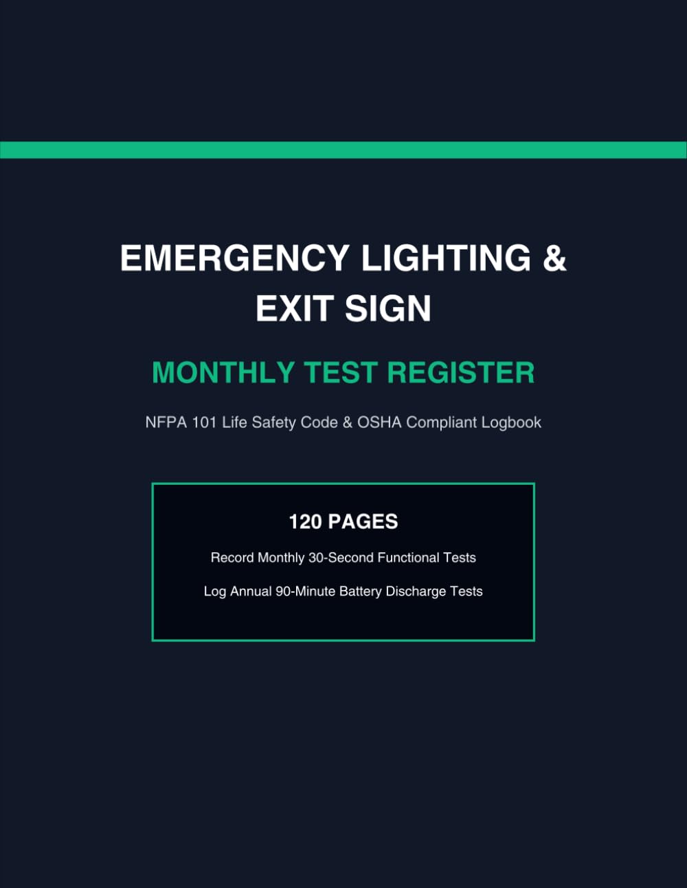 Emergency Lighting & Exit Sign Monthly Test Register: Facility Maintenance & Safety Audit Record baixar livro de graça