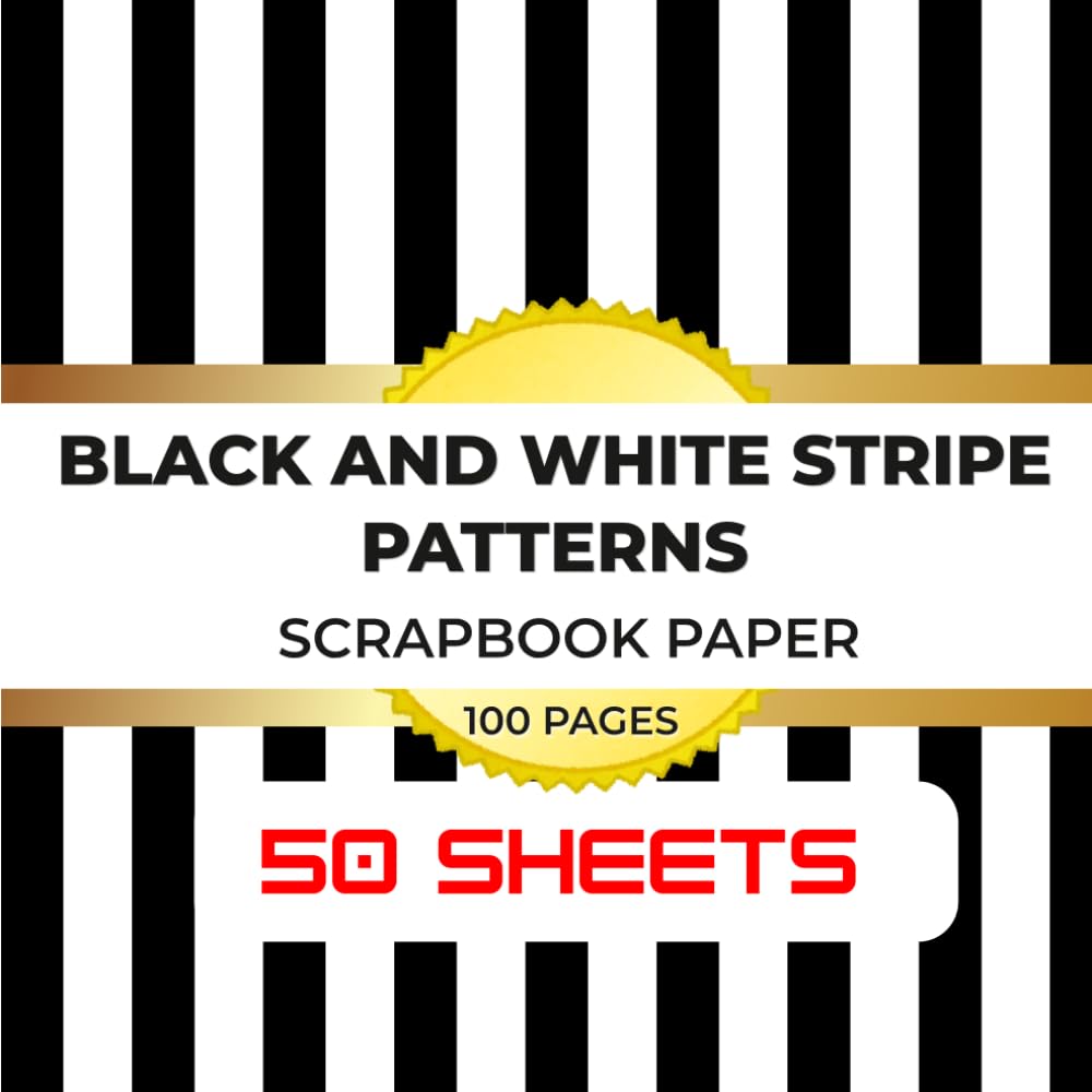 ler totalmente Black and white stripe patterns: 50 Black and White Stripe Designs for Scrapbooking, Junk Journals, Origami, Gift Wrapping, Cards and Paper Crafts