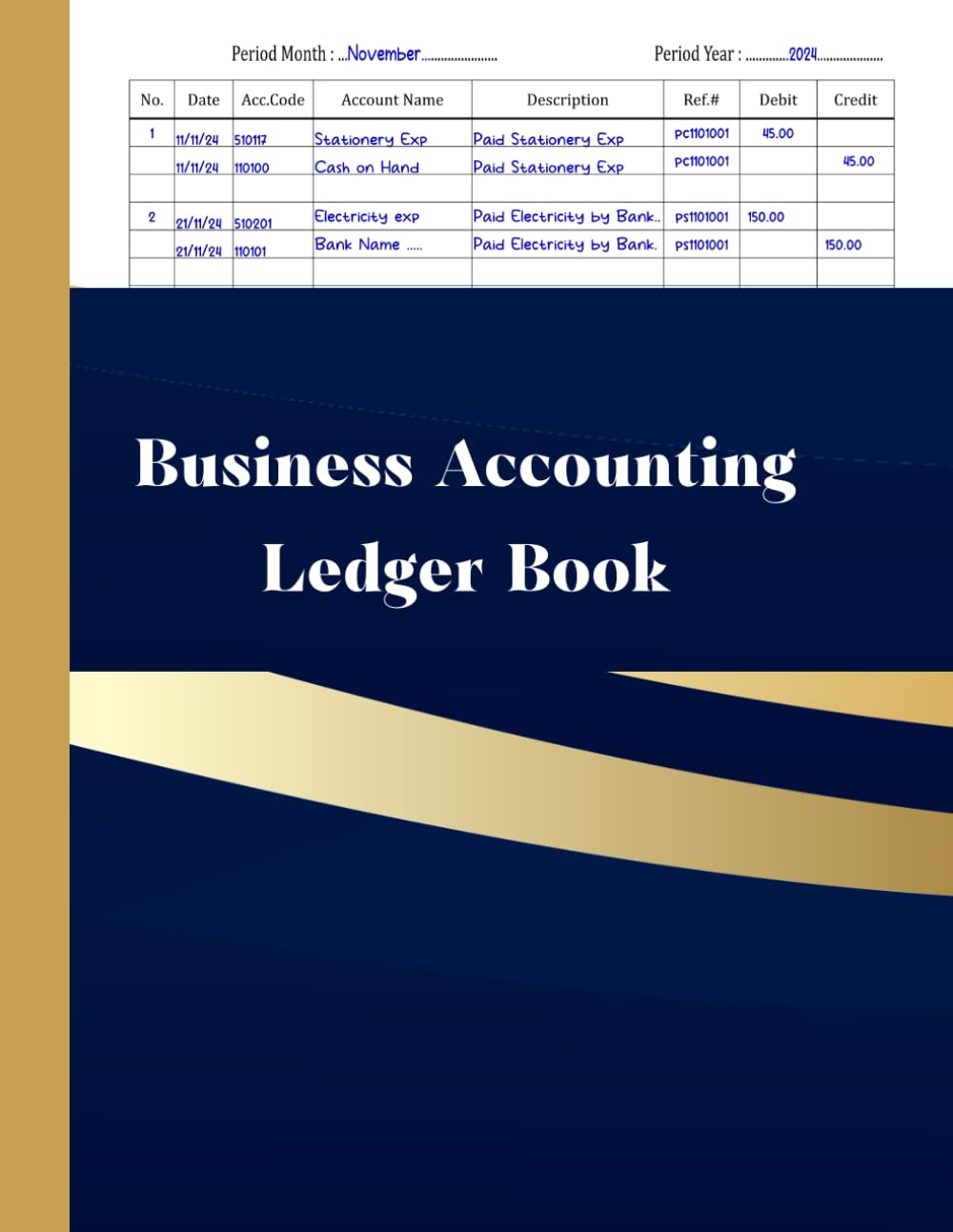 ler totalmente Business Accounting Ledger Book: Bookkeeping Record Book, Small Business Income Expense, Accounting Journal Entry Book, Ledger Notebook Business Home Office, 8.5 x 11